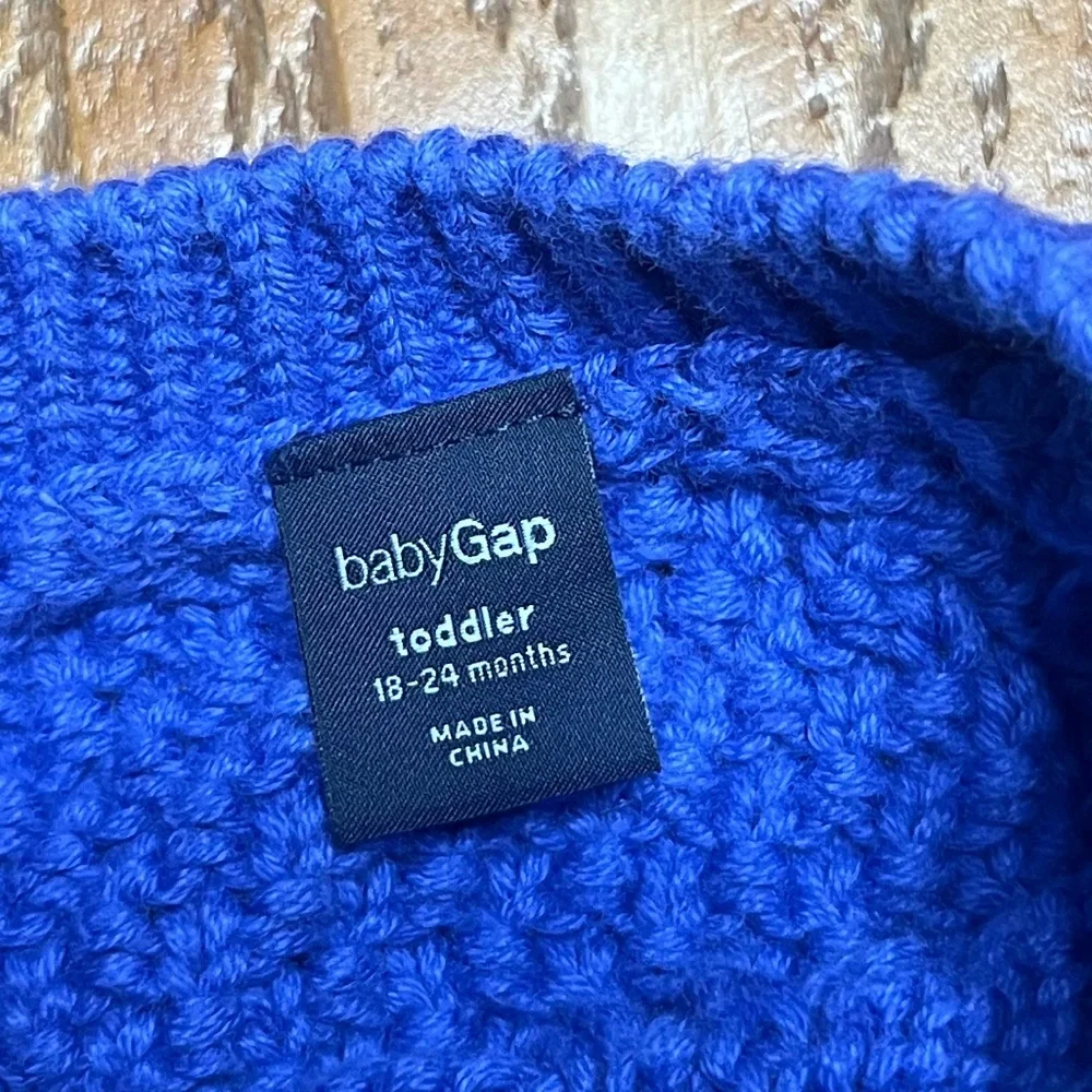 Baby Gap Blue Cable Knit Pullover Sweater Size 18-24 months